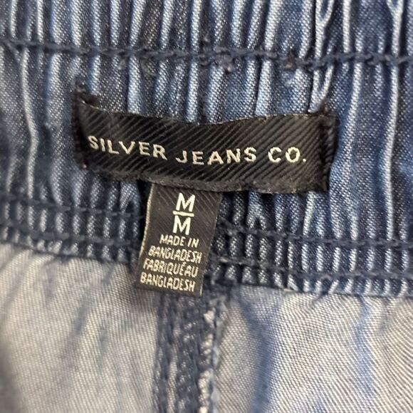 Silver jeans cargo chambray denim tie waist pants size m - Picture 4 of 5